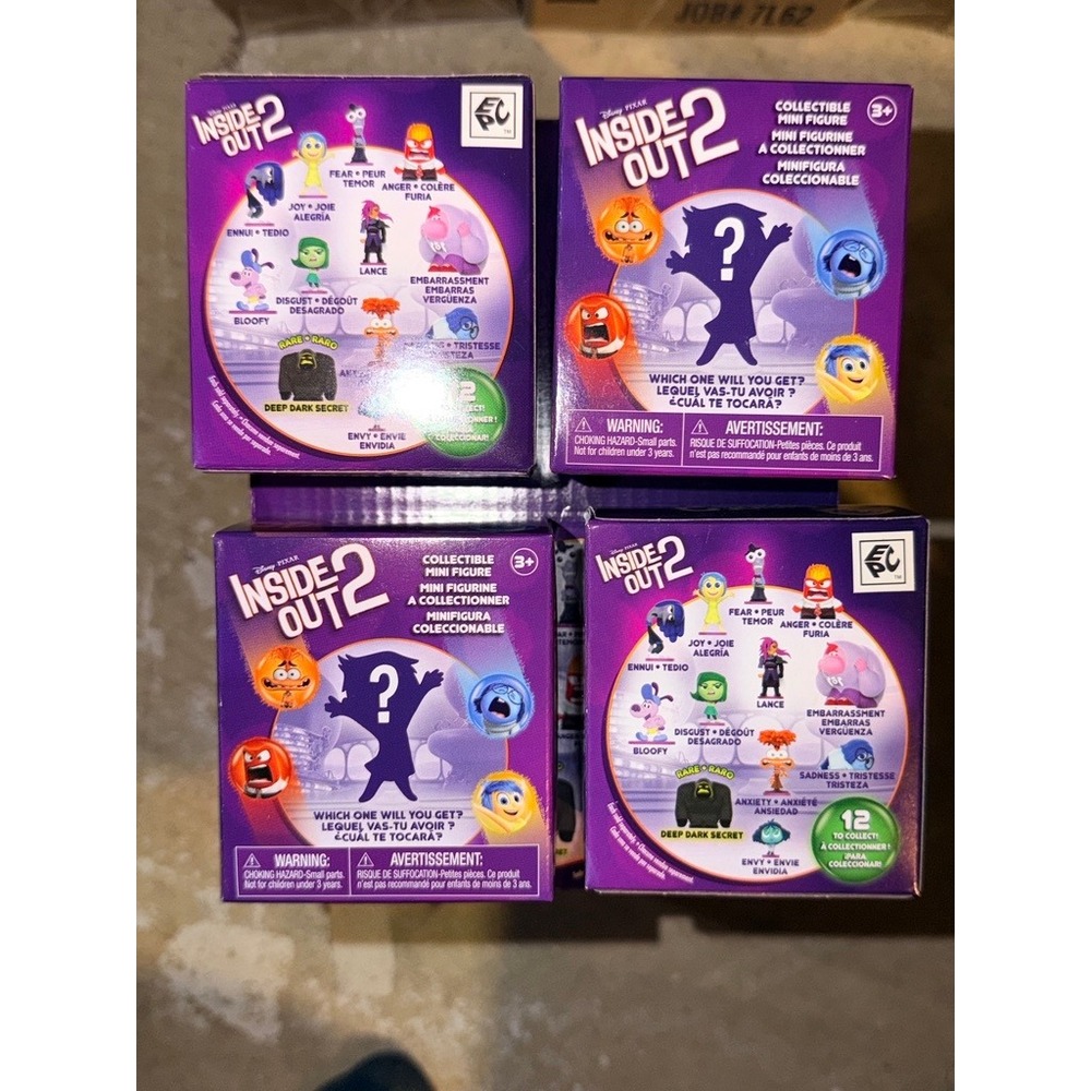 FOUR Disney Pixar Inside Out 2 Mystery Blind Box Collectible Mini Figures NEW